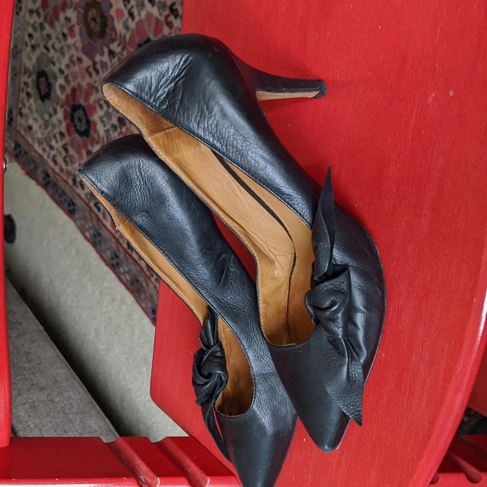 Isabel Marant Etoile black leather Poppy heels, 38